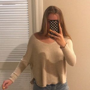 Urban outfitters beige long sleeve shirt